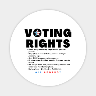 Voting Rights for ALL (black on light) Magnet